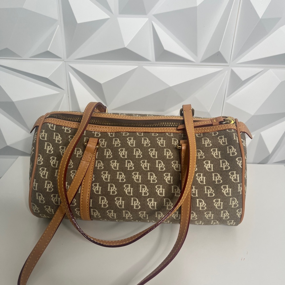 Dooney & Bourke Tan Monogram Duffel Bag - Picture 3 of 5